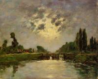 Boudin, Eugene - Saint-Valery-sur-Somme, the Bridge on the Lock